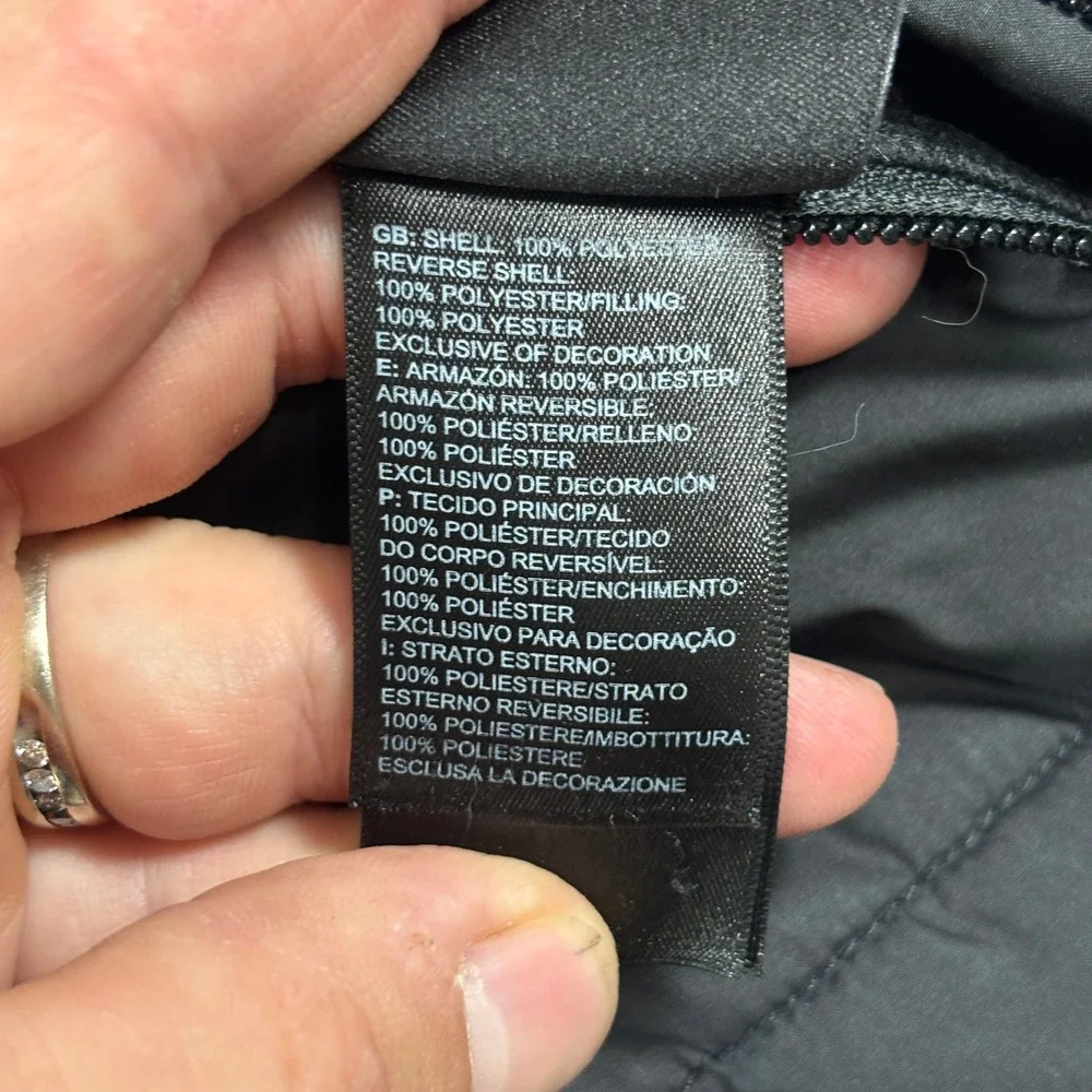 The North Face Boys Black Reversible Perrito Jacket L 14/16 Fleece‎ Puffer Coat